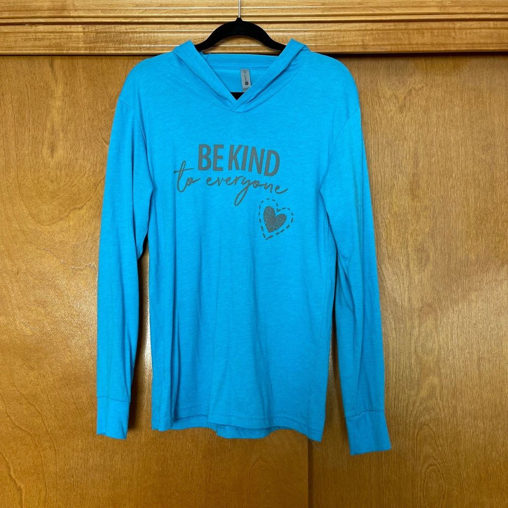 Be Kind To Everyone Autism Awareness Blue Slub Hoodie